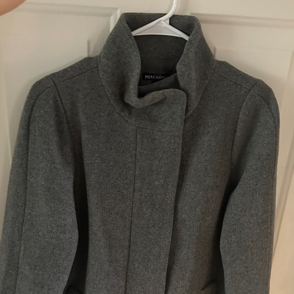 J Crew Mercantile Grey Coat Midlength
